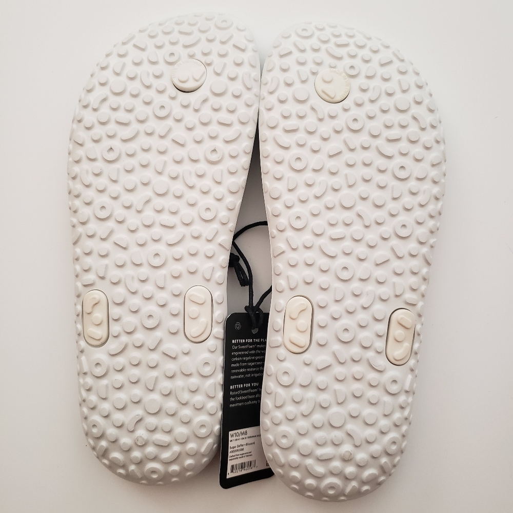 Allbirds sugar zeffer sandals blizzard white Mens 8 Womens 10 NWT - Picture 6 of 8